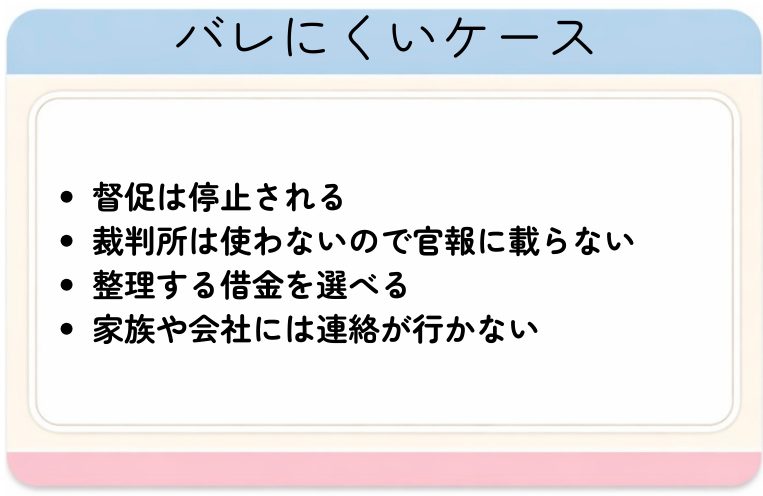 任意整理は家族や会社にバレる?実際のところ